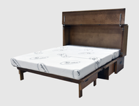 Hickory | Cottage Cabinet Bed opened