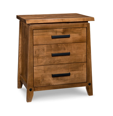 Pemberton 3 Drawer Live Edge Nightstand