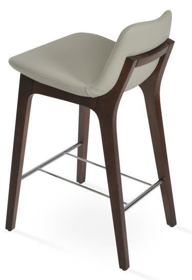 Pera Wood Handle Back Stool