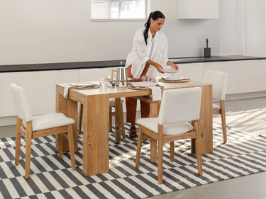 Scandinavian Oak | Transformer Chair table setup