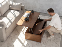 American Walnut | Transformer Coffee Table panel storage