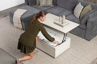Canadian Birch | Transformer Coffee Table panel storage