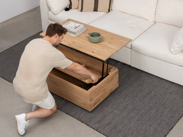 Scandinavian Oak | Transformer Coffee Table storage box