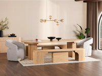 Scandinavian Oak | Transformer Round Bench living room