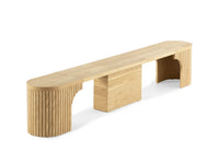Scandinavian Oak | Transformer Round Bench opened