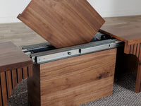 Royal Walnut | Transformer Round Bench storage