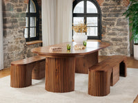 Royal Walnut | Transformer Round Bench with table