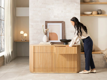 Scandinavian Oak | Transformer Round Sideboard drawer