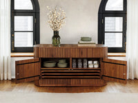 Royal Walnut | Transformer Round Sideboard filled
