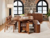 Royal Walnut | Transformer Round Table full set