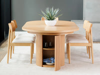 Scandinavian Oak | Transformer Round Table with chairs