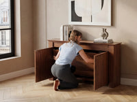 Royal Walnut | Transformer Sideboard panel storage 