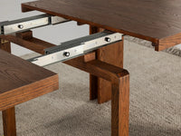 American Walnut | Transformer Table American Walnut close up of table mechanism