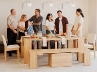 Scandinavian Oak | Transformer Table Scandinavian Oak family gather around table