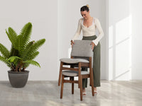 American Walnut | Transformer Chair stacking