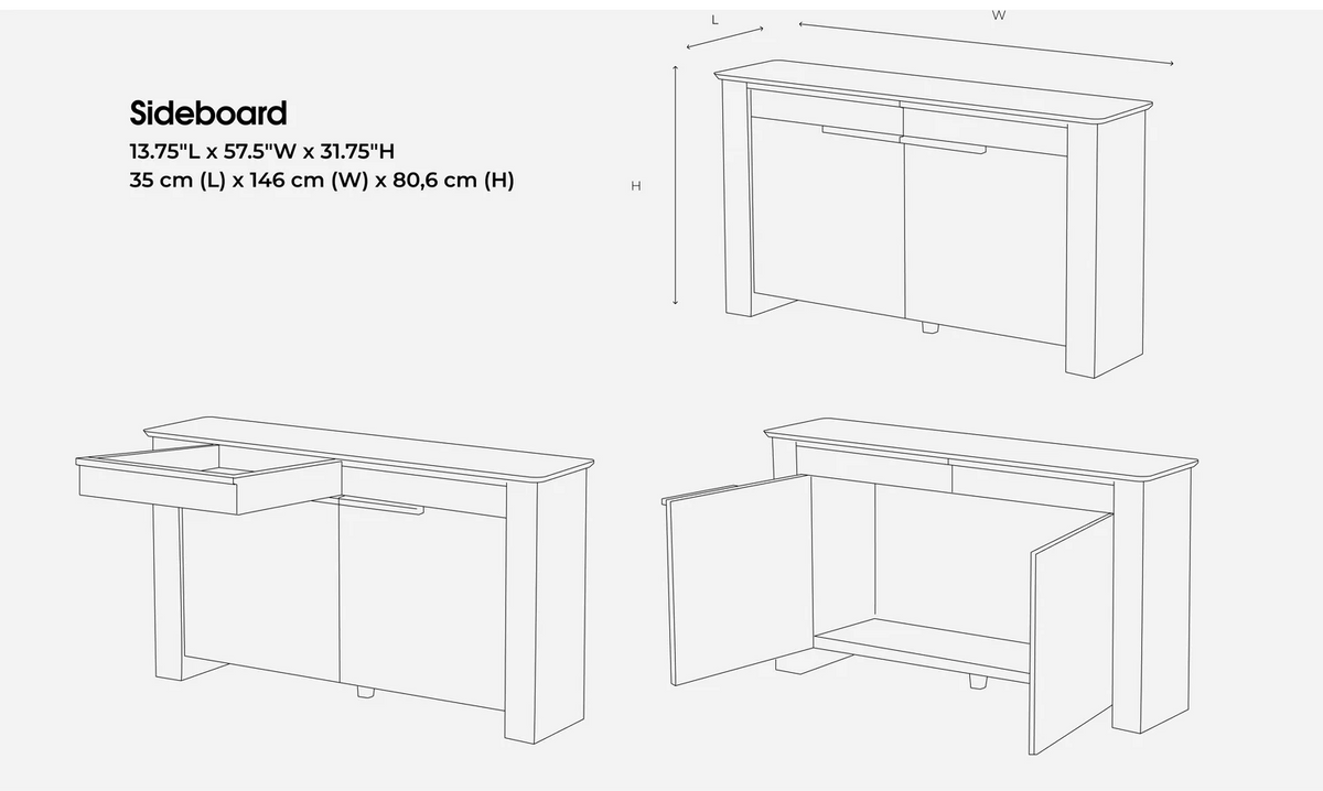 Transformer Table dimensions at 0 through 5 panels, from 18 inches to 118 inches