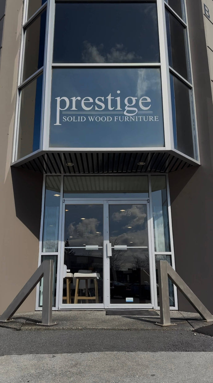 Prestige Solid Wood Furniture — Coquitlam store entrance