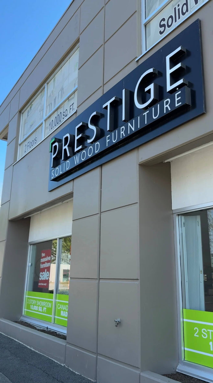 Prestige Solid Wood Furniture — Maple Ridge store entrance