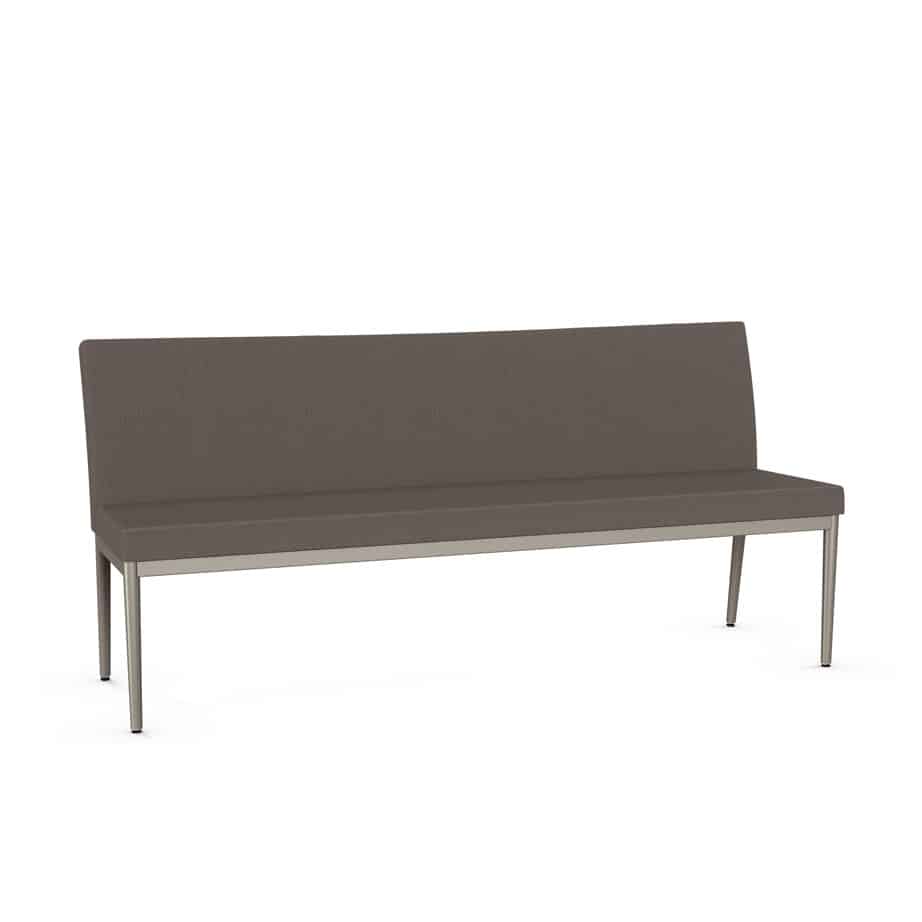 amisco monroe upholstered bench with back in custom fabric