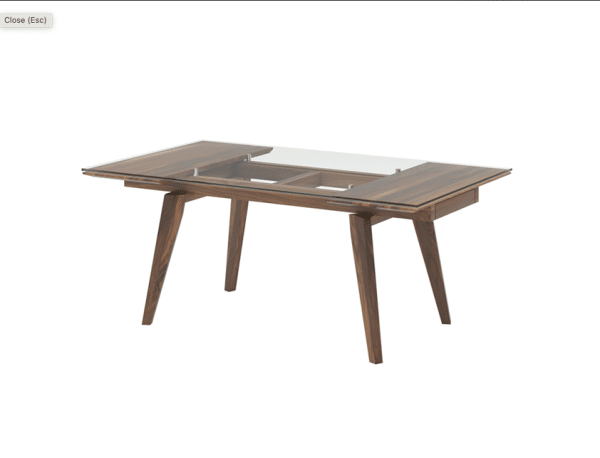 Chai glass extension dining Table