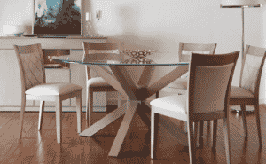 Iris glass dining table