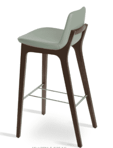 Pera wood handle back stool