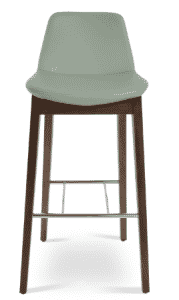 Pera wood handle back stool